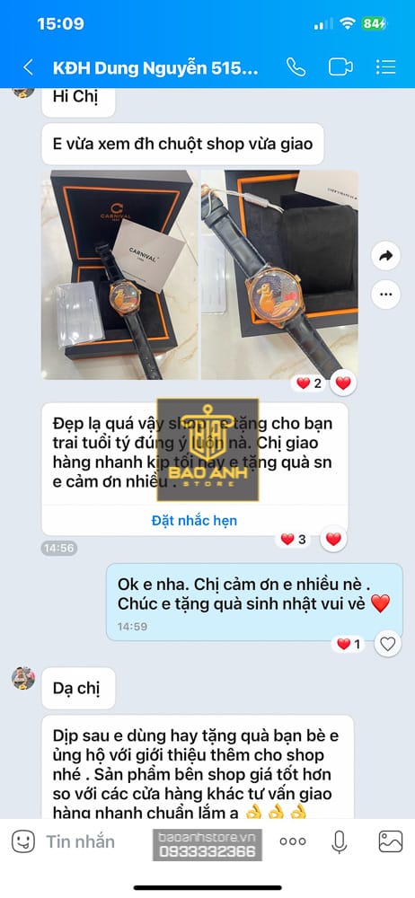 Review Zalo Đồng Hồ